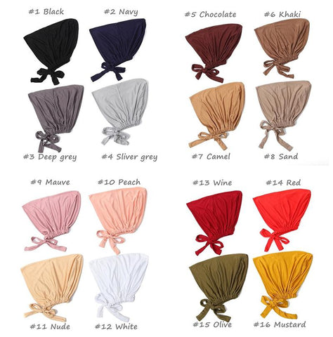 New Soft Modal Muslim Turban Hat Inner Hijab Caps Islamic Underscarf Bonnet India Hat Female Headwrap Turbante Mujer