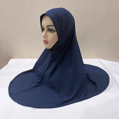 Ramadan Chiffon Hijabs For Woman Instant Hijabs With Cap Khimar Islam Muslim Jersey Head Scarf Headwraps Muslim Women Clothing