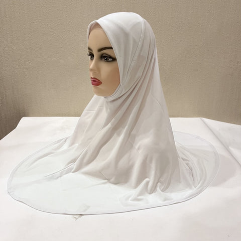 Ramadan Chiffon Hijabs For Woman Instant Hijabs With Cap Khimar Islam Muslim Jersey Head Scarf Headwraps Muslim Women Clothing