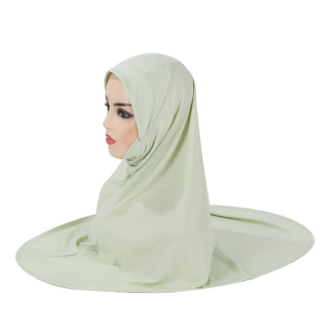 Ramadan Chiffon Hijabs For Woman Instant Hijabs With Cap Khimar Islam Muslim Jersey Head Scarf Headwraps Muslim Women Clothing