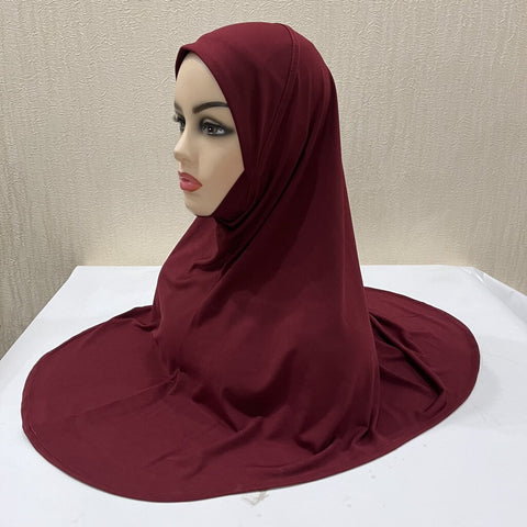 Ramadan Chiffon Hijabs For Woman Instant Hijabs With Cap Khimar Islam Muslim Jersey Head Scarf Headwraps Muslim Women Clothing