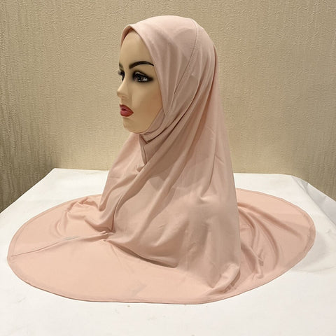 Ramadan Chiffon Hijabs For Woman Instant Hijabs With Cap Khimar Islam Muslim Jersey Head Scarf Headwraps Muslim Women Clothing