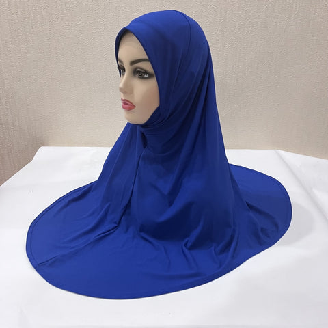 Ramadan Chiffon Hijabs For Woman Instant Hijabs With Cap Khimar Islam Muslim Jersey Head Scarf Headwraps Muslim Women Clothing