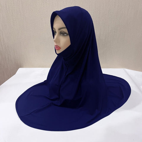 Ramadan Chiffon Hijabs For Woman Instant Hijabs With Cap Khimar Islam Muslim Jersey Head Scarf Headwraps Muslim Women Clothing