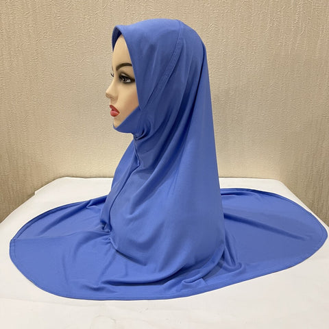 Ramadan Chiffon Hijabs For Woman Instant Hijabs With Cap Khimar Islam Muslim Jersey Head Scarf Headwraps Muslim Women Clothing