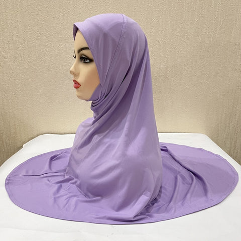 Ramadan Chiffon Hijabs For Woman Instant Hijabs With Cap Khimar Islam Muslim Jersey Head Scarf Headwraps Muslim Women Clothing