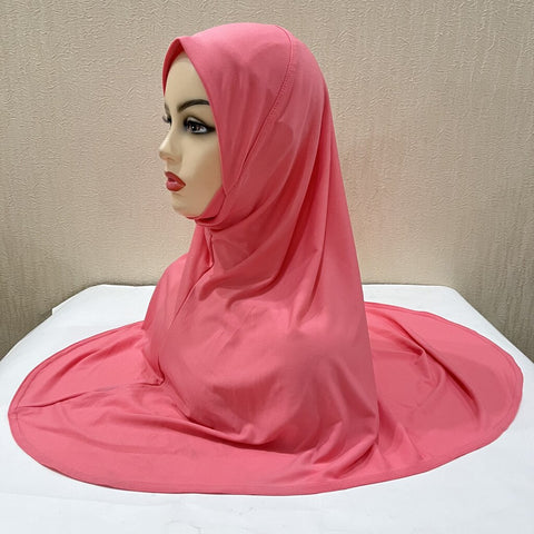 Ramadan Chiffon Hijabs For Woman Instant Hijabs With Cap Khimar Islam Muslim Jersey Head Scarf Headwraps Muslim Women Clothing