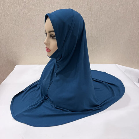 Ramadan Chiffon Hijabs For Woman Instant Hijabs With Cap Khimar Islam Muslim Jersey Head Scarf Headwraps Muslim Women Clothing