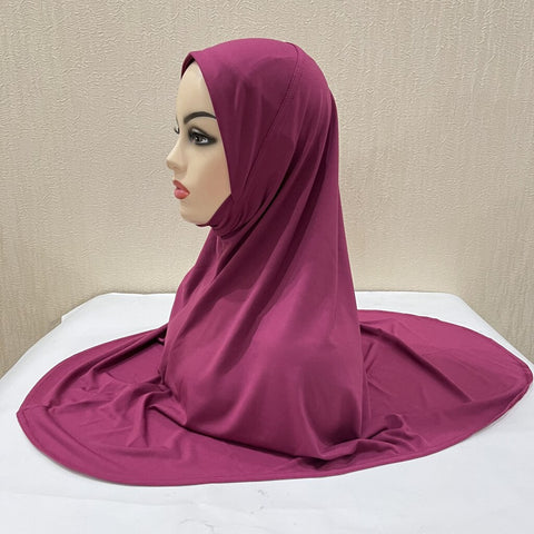 Ramadan Chiffon Hijabs For Woman Instant Hijabs With Cap Khimar Islam Muslim Jersey Head Scarf Headwraps Muslim Women Clothing