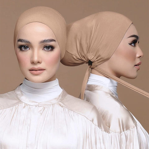 New Soft Modal Muslim Turban Hat Inner Hijab Caps Islamic Underscarf Bonnet India Hat Female Headwrap Turbante Mujer