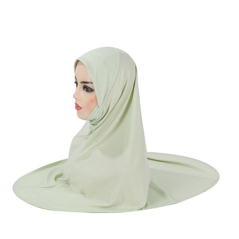 Ramadan Chiffon Hijabs For Woman Instant Hijabs With Cap Khimar Islam Muslim Jersey Head Scarf Headwraps Muslim Women Clothing