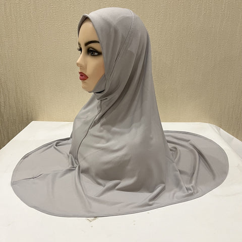 Ramadan Chiffon Hijabs For Woman Instant Hijabs With Cap Khimar Islam Muslim Jersey Head Scarf Headwraps Muslim Women Clothing