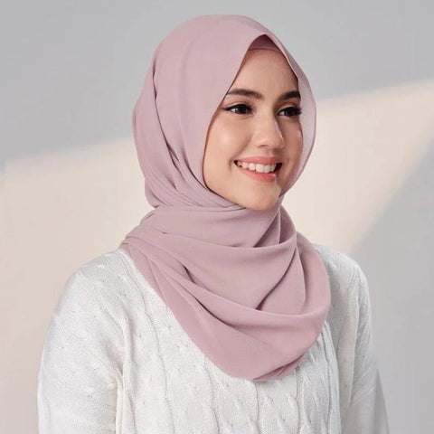 Muslim Women Chiffon Hijab With Cap Bonnet Instant Chiffon Hijab Pinles Shawl Head Scarf Under scarf Caps Cover Headwrap - dgbeiqi